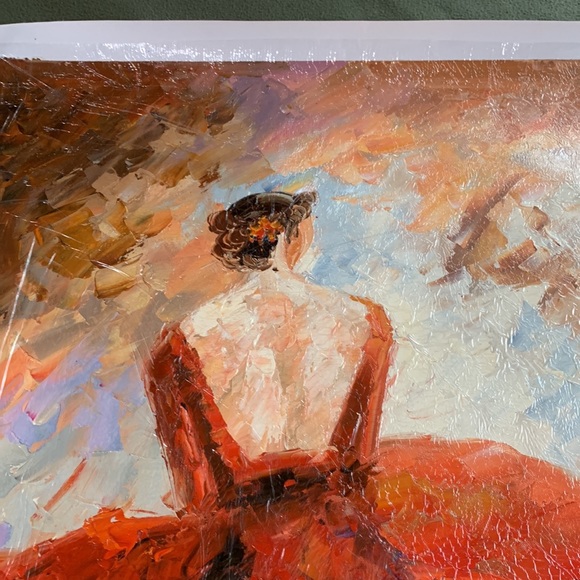 Beautiful woman original oil painting. Painting 21 x 24.5. Canvas 23.25 x 27 - Picture 3 of 8